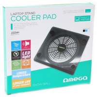 Подставка для ноутбука Omega Laptop Cooler pad "SNOWBALL" 14cm fan USB port black (OMNCPB) изображение 2