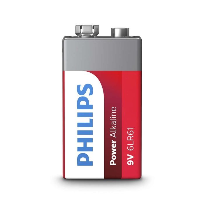 Батарейка Philips Крона 6LR61 Power Alkaline * 1 (6LR61P1B/10) изображение 2