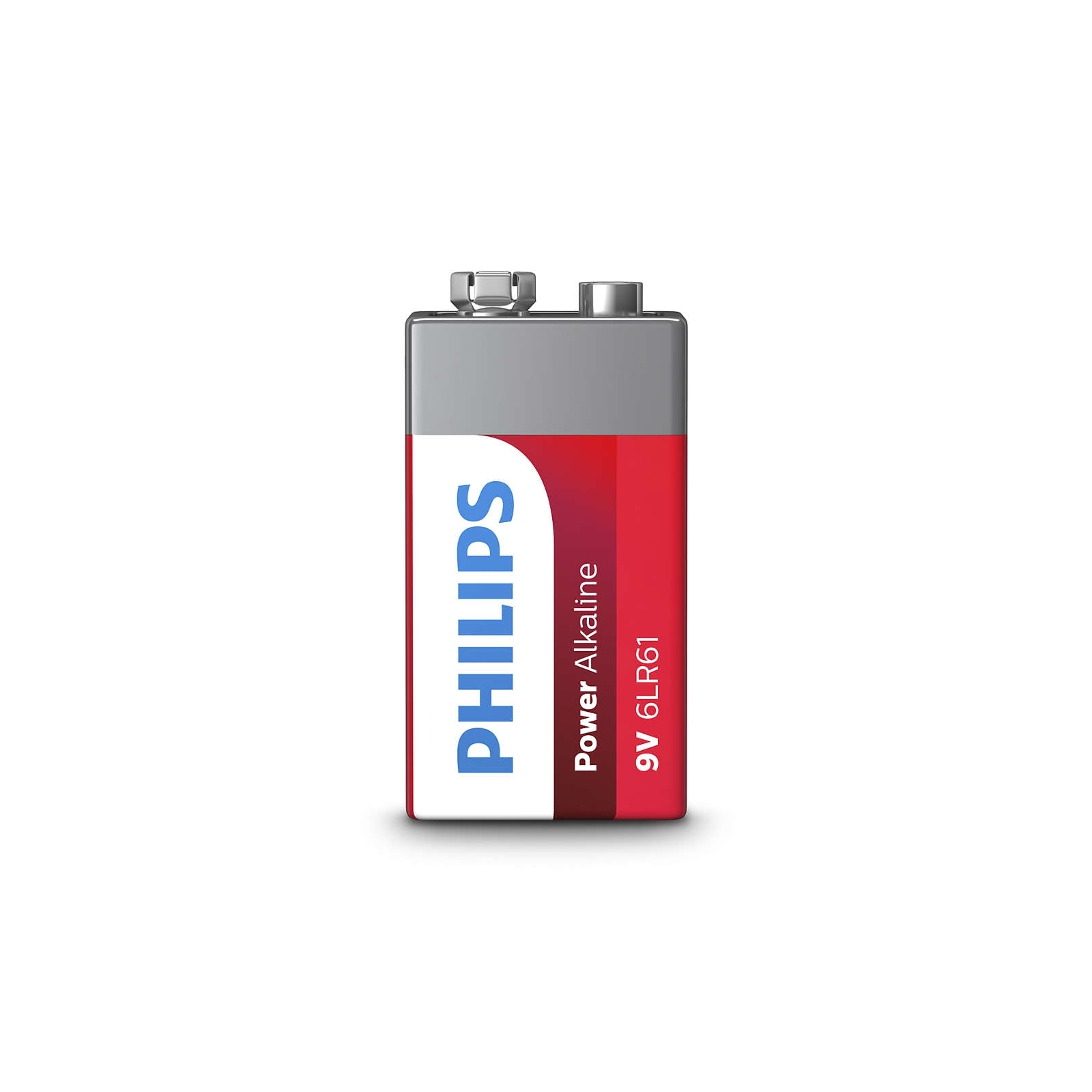 Батарейка Philips Крона 6LR61 Power Alkaline * 1 (6LR61P1B/10) изображение 2