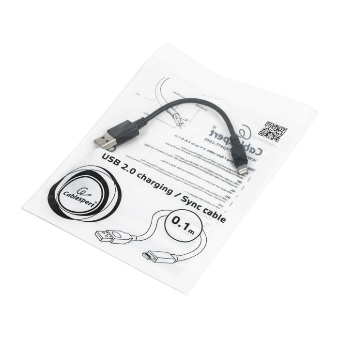 Дата кабель USB 2.0 AM to Lightning 0.1m Cablexpert (CC-USB2-AMLM-0.1M) изображение 2