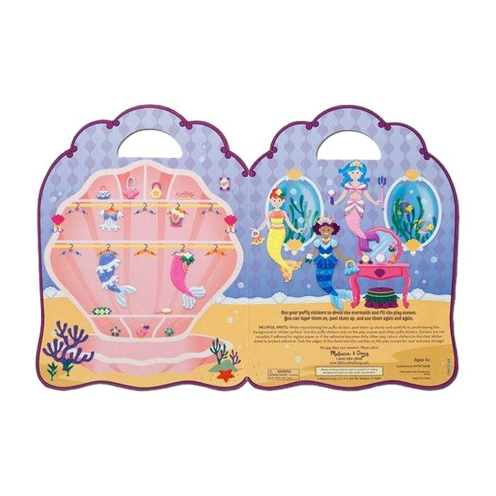 Набор для творчества Melissa&Doug Объемные многоразовые наклейки Русалки (MD19413) изображение 2