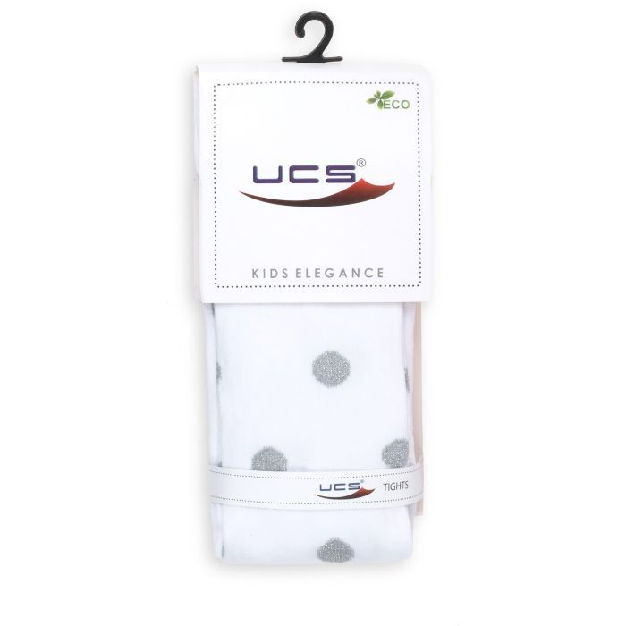 Колготки детские UCS Socks в горошек из люрекса (M0C0301-2051-5G-white) изображение 2