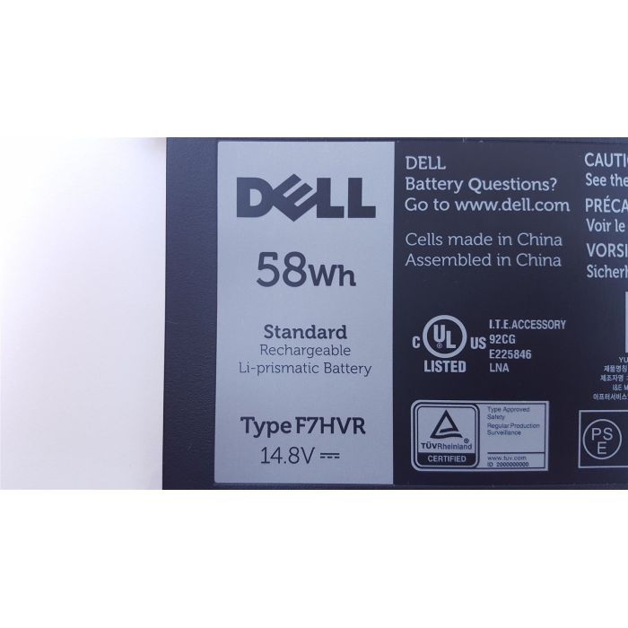 Аккумулятор для ноутбука Dell Inspiron 15-7537 F7HVR, 58Wh (3800mAh), 4cell, 14.8V, Li-ion (A47207) изображение 3