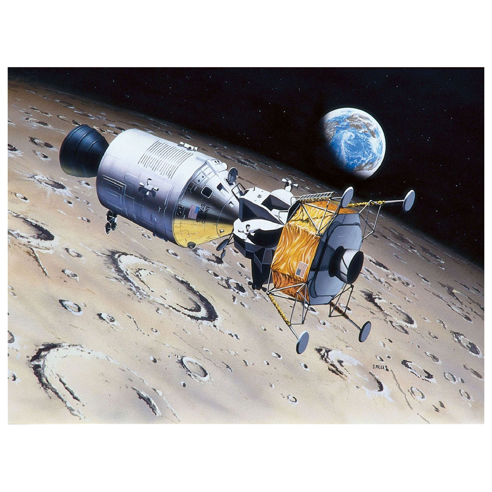 Сборная модель Revell Модули Колумбия и Орел миссии Аполлон 11 уровень 3, 1:96 (RVL-03700) изображение 8