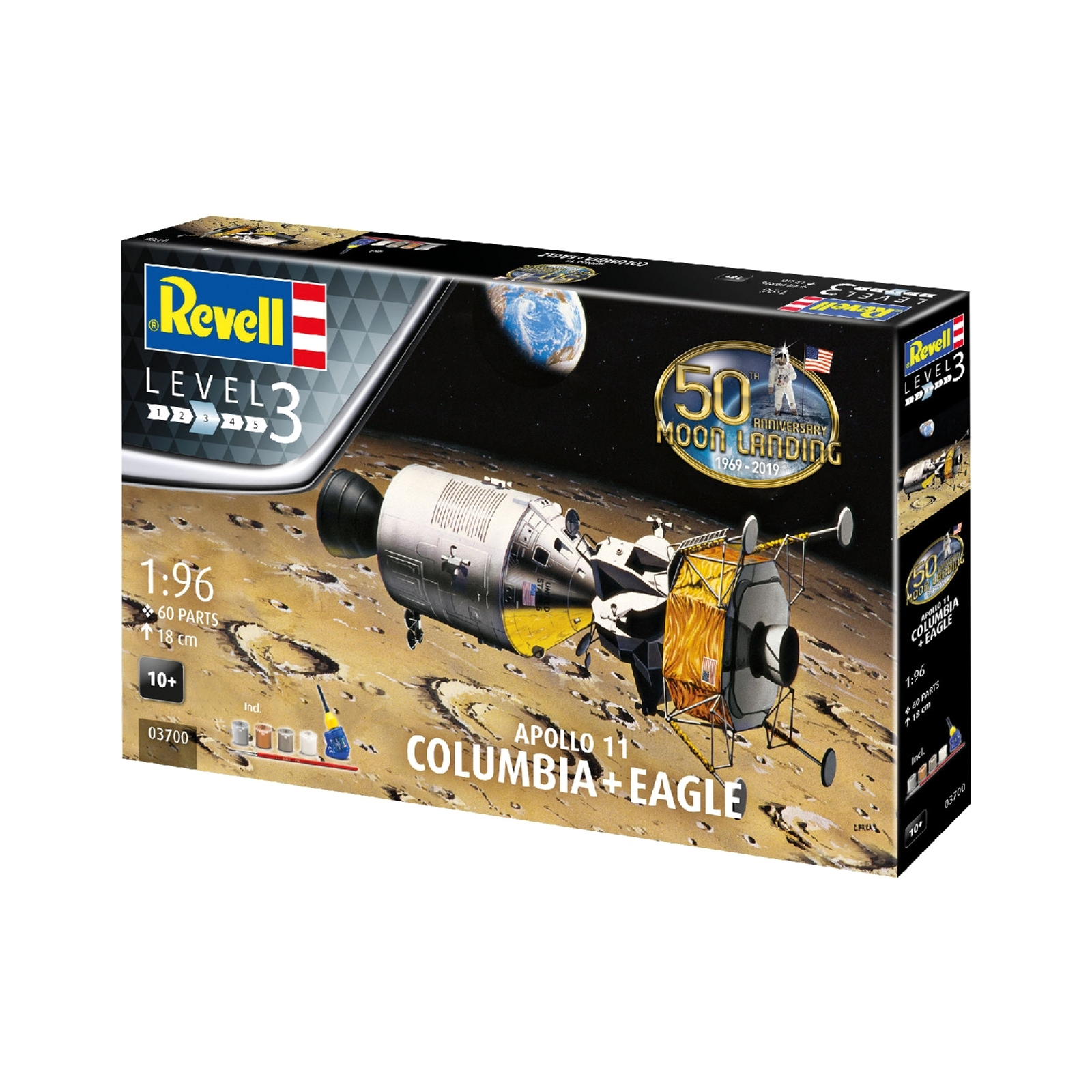 Сборная модель Revell Модули Колумбия и Орел миссии Аполлон 11 уровень 3, 1:96 (RVL-03700)