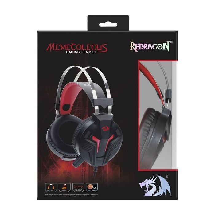 Наушники Redragon Memecoleous Black-Red Vibration (75096) изображение 3