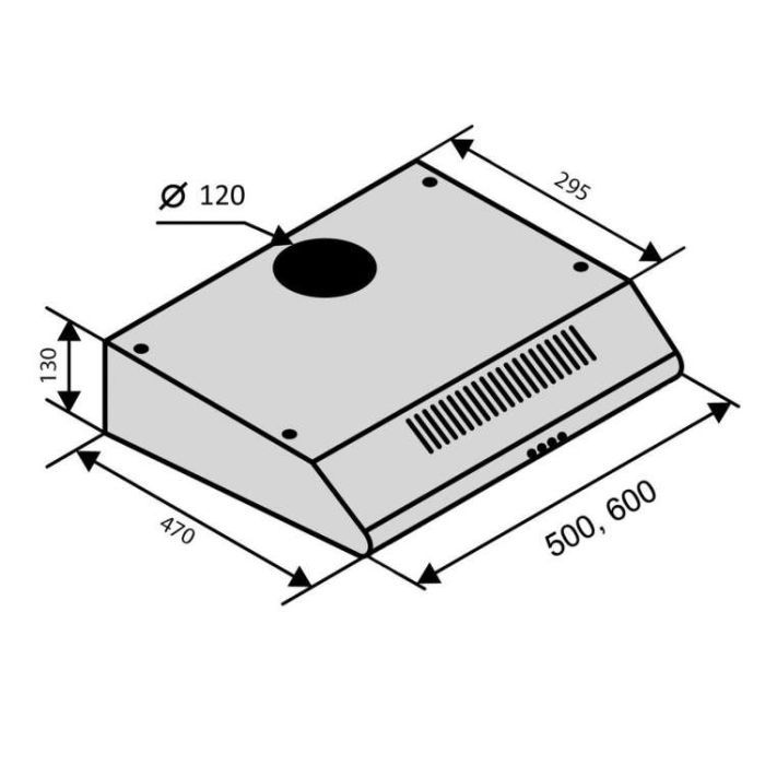 Витяжка кухонна Ventolux 50 WH (PARMA 50 WH) зображення 6