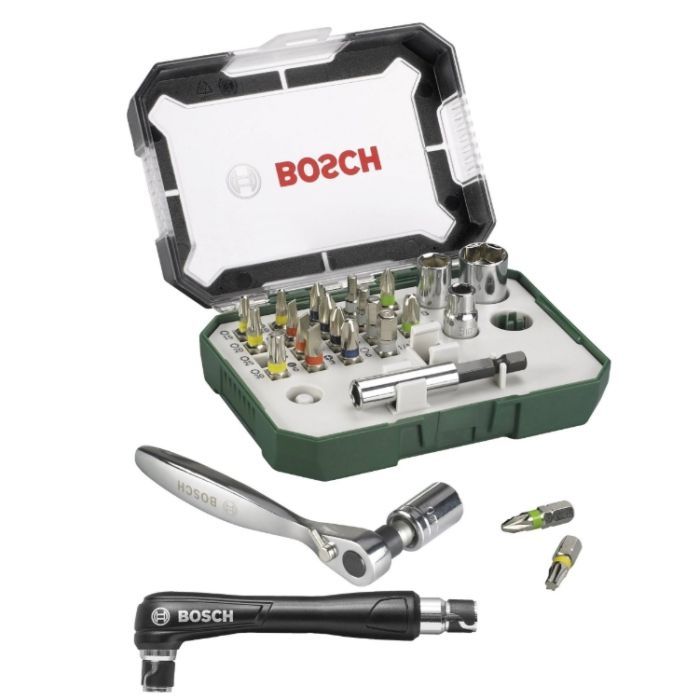 Набор бит Bosch Promobasket Set 19 шт + держатель + трещетка (2.607.017.392) изображение 3