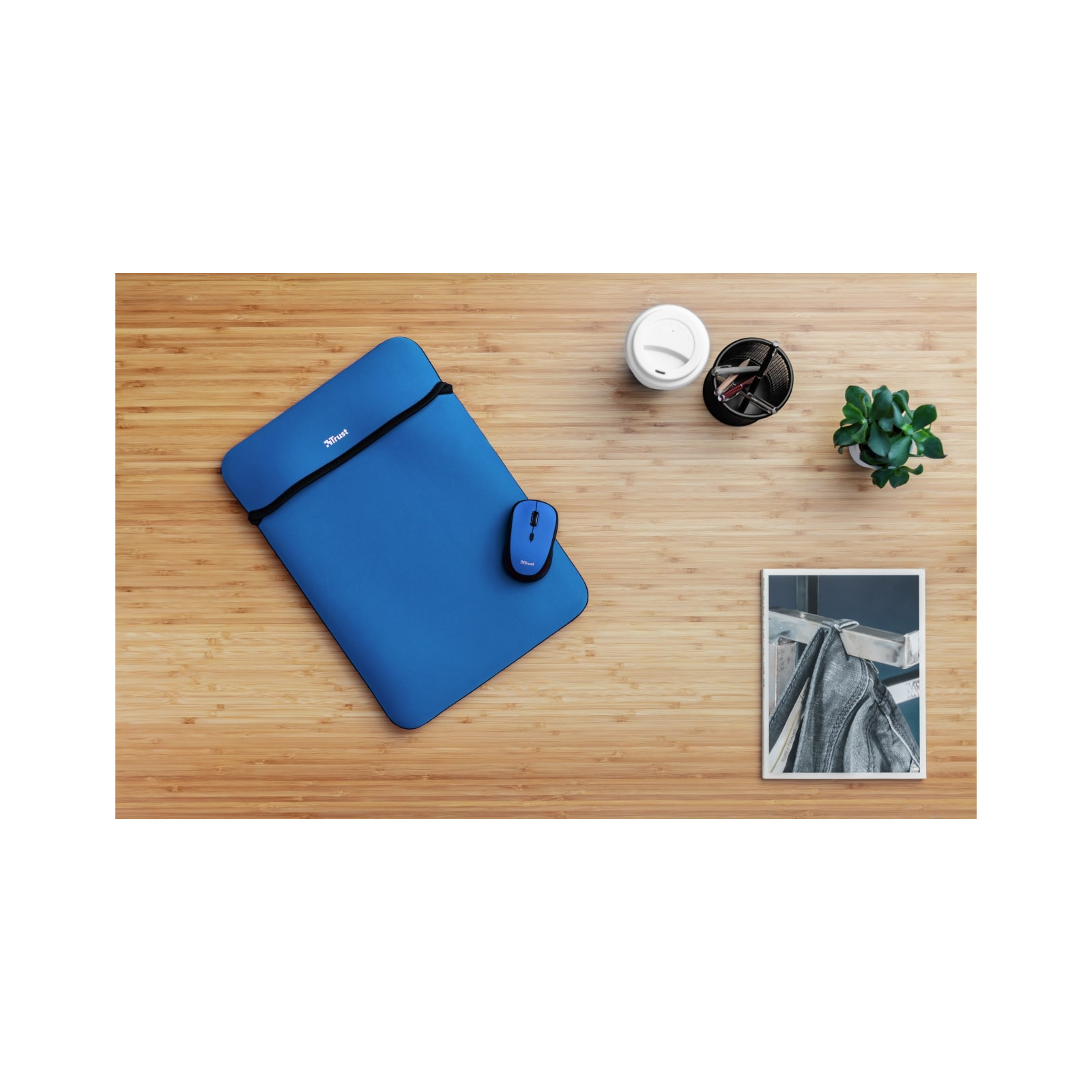 Чехол для ноутбука Trust 15.6" Yvo Mouse & Sleeve Blue + mouse (23452) изображение 14