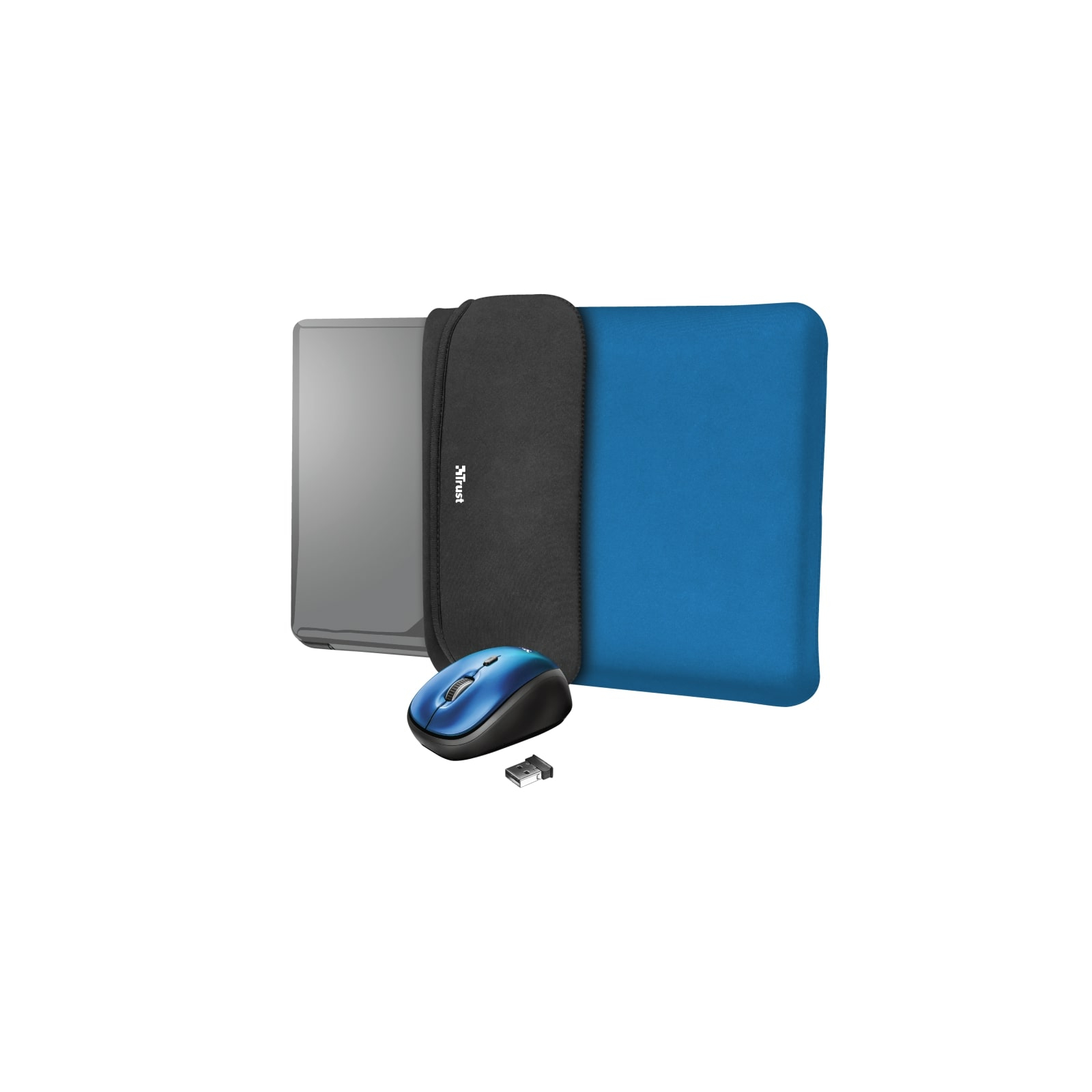 Чехол для ноутбука Trust 15.6" Yvo Mouse & Sleeve Blue + mouse (23452)
