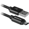 Дата кабель USB 2.0 AM to Type-C 1.0m USB09-03T PRO Black Defender (87814)