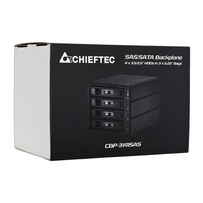 Бэкплейн Chieftec 3x5.25"/4x3.5" Hot-Swap Aluminium (CBP-3141SAS) изображение 6