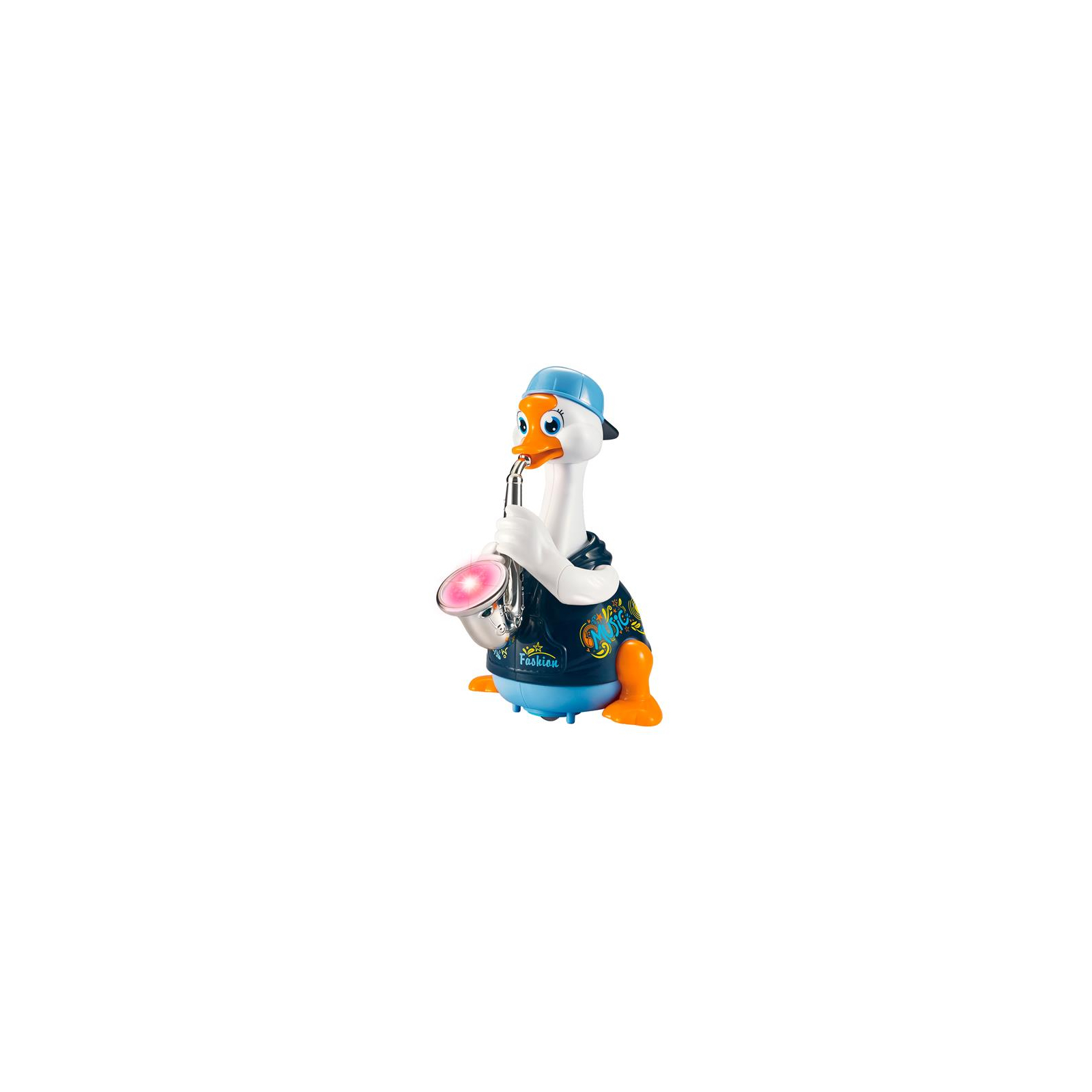 Развивающая игрушка Hola Toys Гусь-саксофонист, синий (6111-blue)