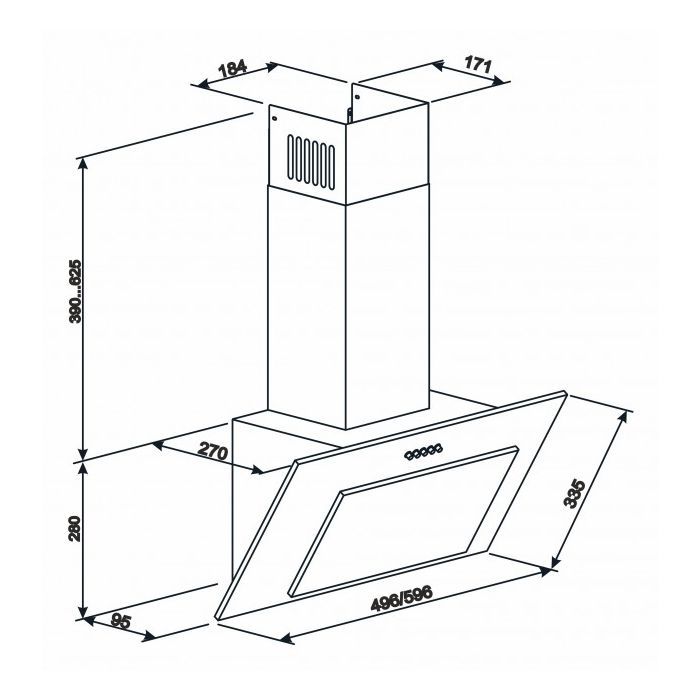 Витяжка кухонна Eleyus VERTICAL 1000 50 BL зображення 12