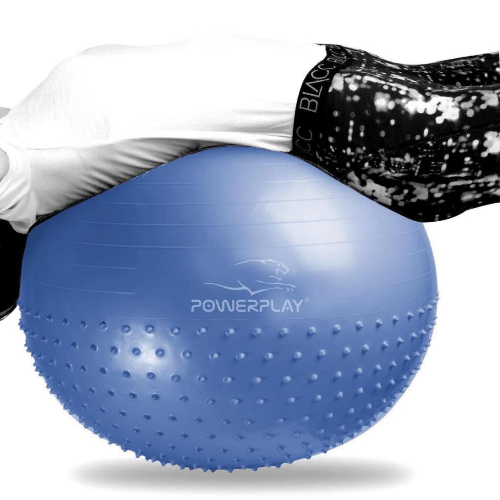 М'яч для фітнесу PowerPlay 4003 65см Lilac (PP_4003_D65_Lilac/PP_4003_65_Blue) зображення 3