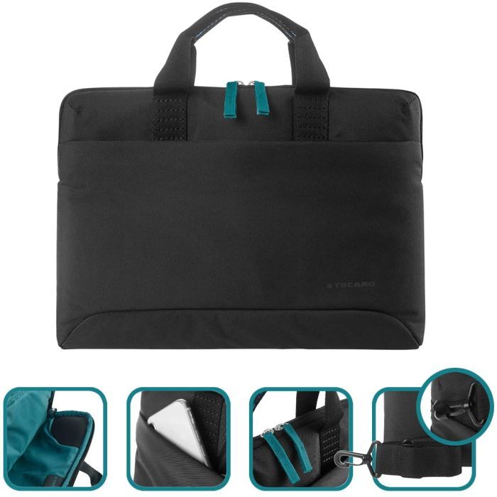 Сумка для ноутбука Tucano 15.6" Smilza Slim, Black (BSM15-BK) изображение 6