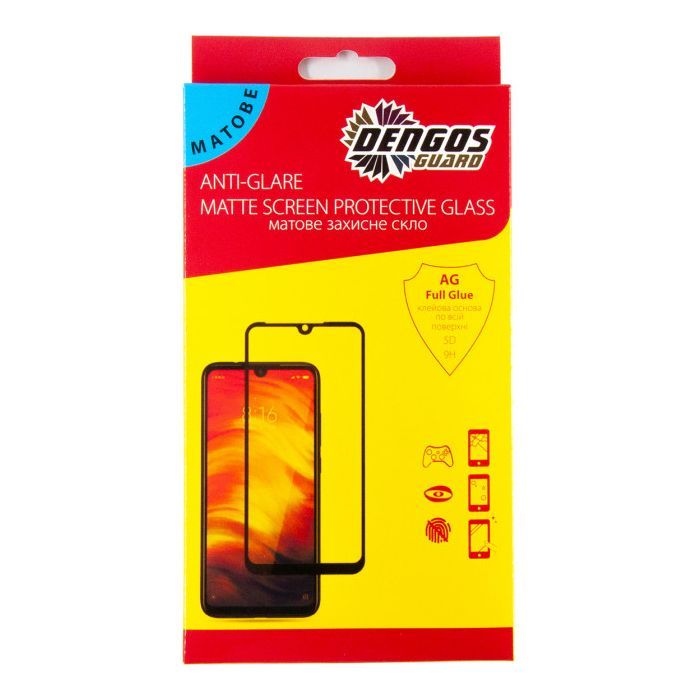 Стекло защитное Dengos Full Glue Matte Samsung Galaxy A12 (A125), black frame (TGFG-MATT-34)
