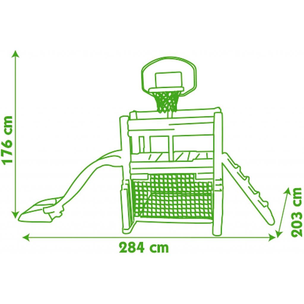 Ігровий майданчик Smoby Розваги з баскетбольним кошиком, футбольними воротами, гірко (840203) зображення 7