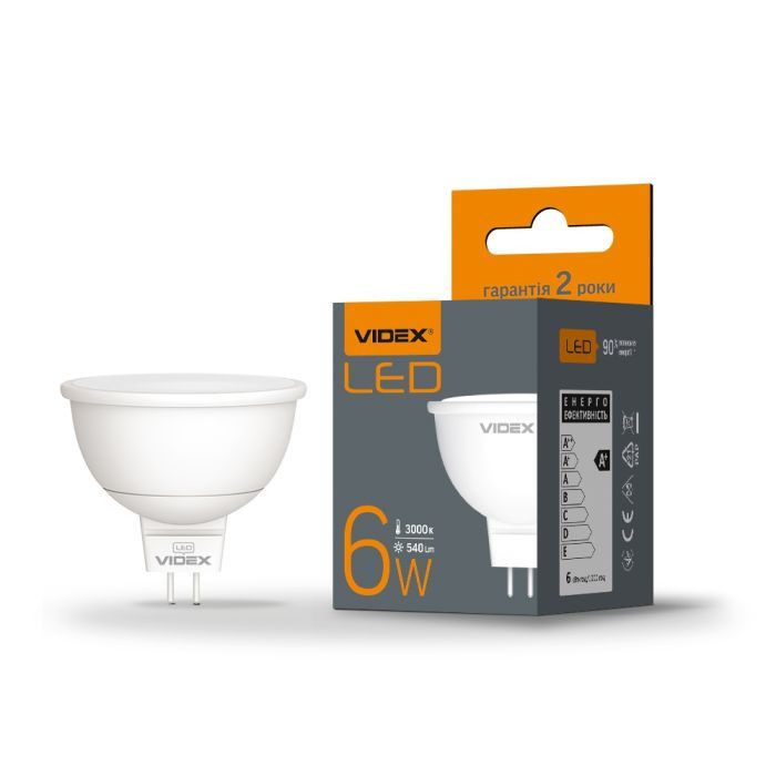 Лампочка Videx MR16e 6W GU5.3 3000K 220V (VL-MR16e-06533) зображення 2