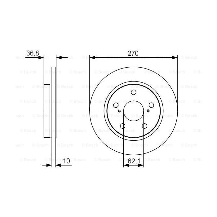 Тормозной диск Bosch 0 986 479 S64 изображение 5