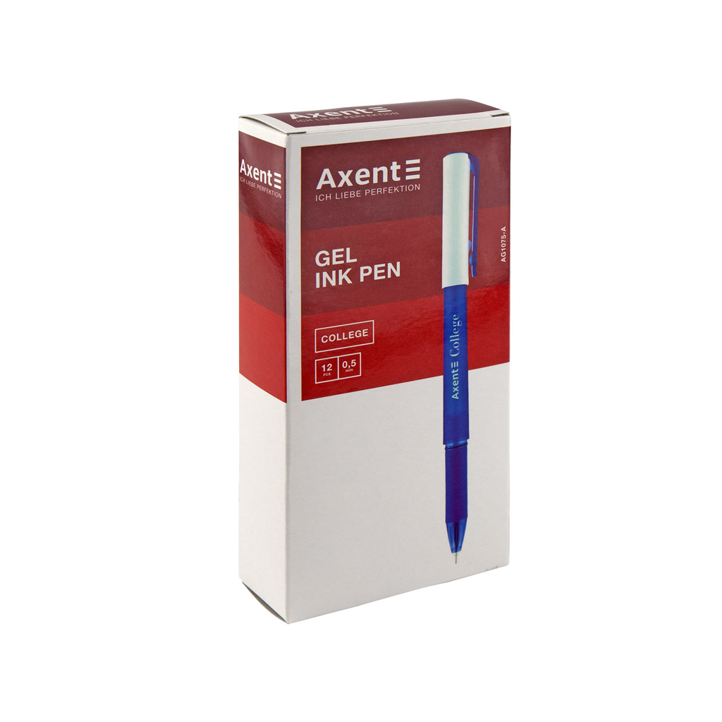 Ручка гелевая Axent College 0.5 мм Чёрная (AG1075-01-A) изображение 2