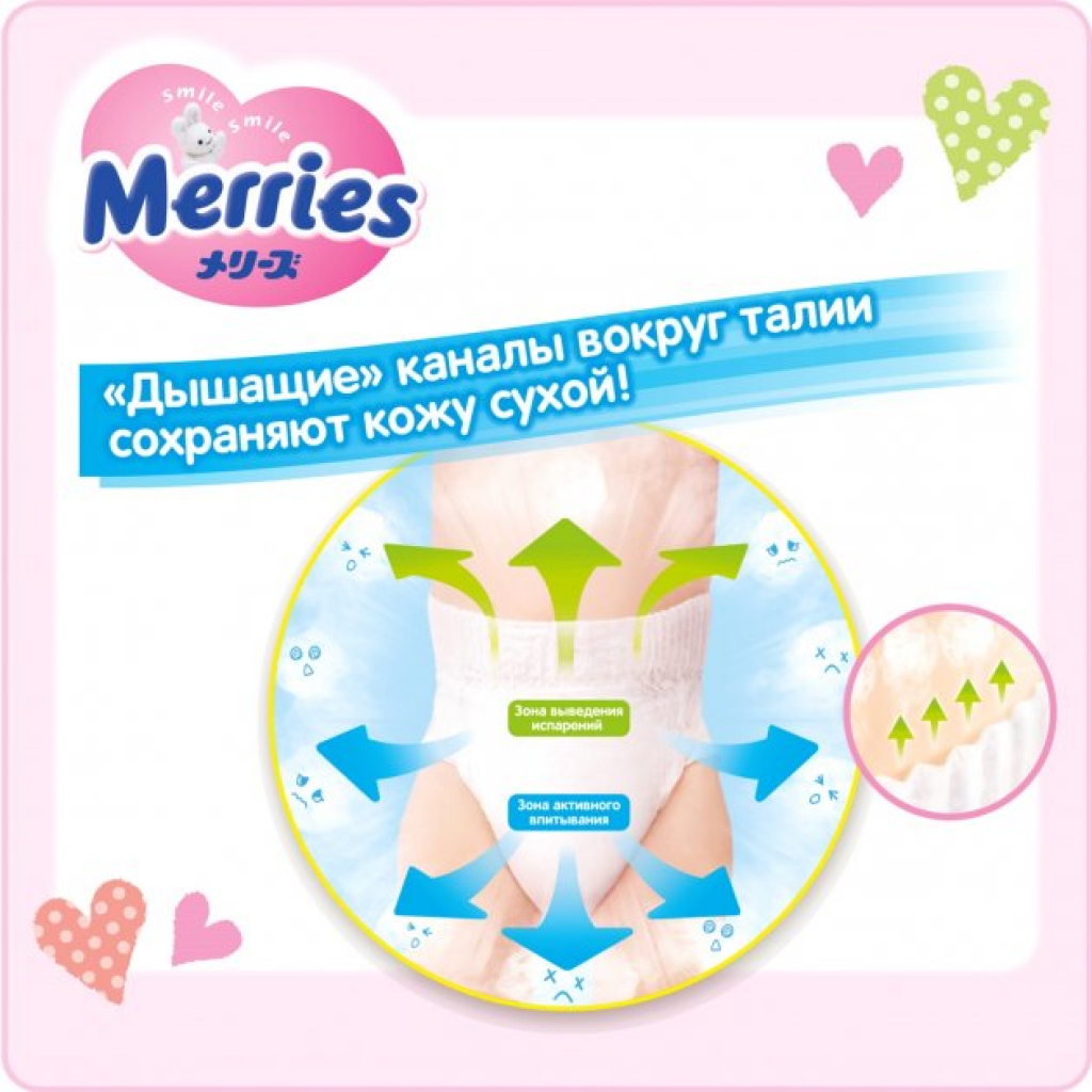 Подгузники Merries трусики для детей размер L 9-14 кг 27 шт (584753) изображение 9