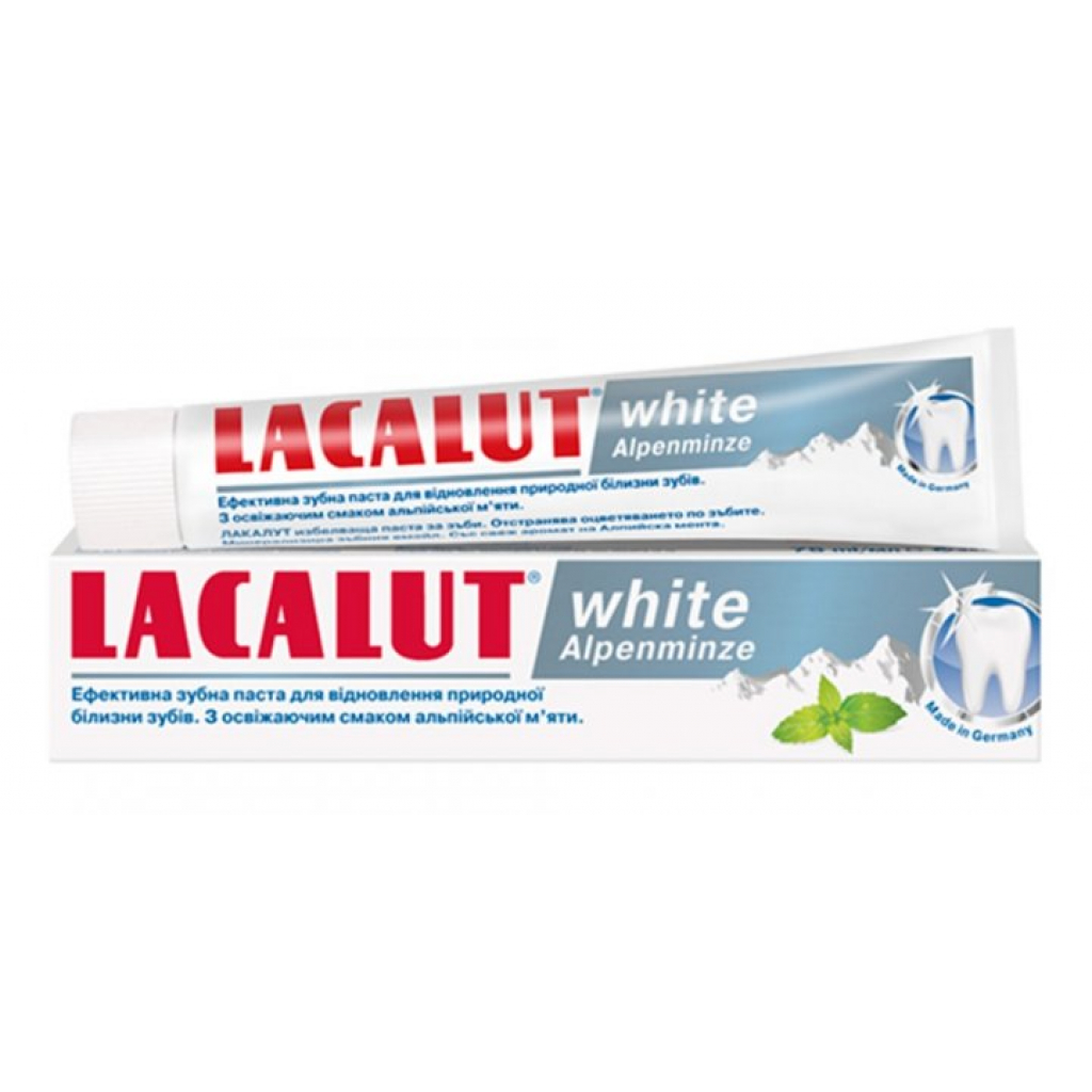 Зубная паста Lacalut white Альпийская мята 75 мл (4016369699249)