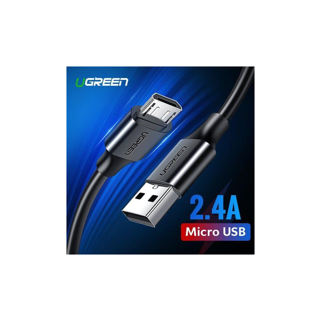 Дата кабель USB 2.0 AM to Micro 5P 1.5m US289 (Black) Ugreen (60137) зображення 2