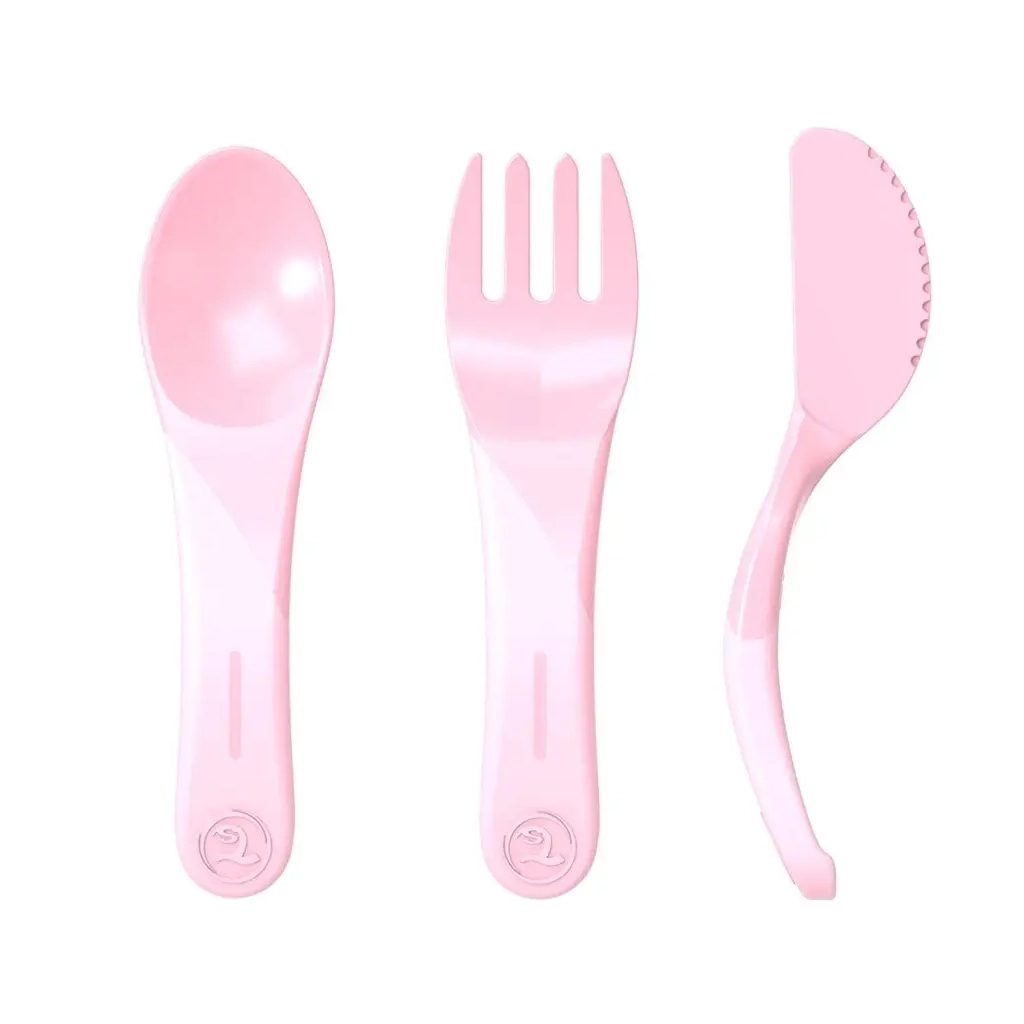 Набор детской посуды Twistshake 6+ столовых приборов светло-розовые (78199)