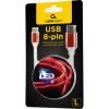 Дата кабель USB 2.0 AM to Lightning 1.0m 2A Cablexpert (CC-USB-8PLED-1M) изображение 4