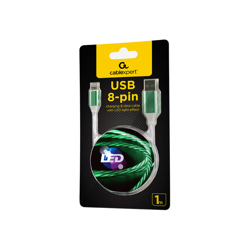 Дата кабель USB 2.0 AM to Lightning 1.0m 2A Cablexpert (CC-USB-8PLED-1M) изображение 5