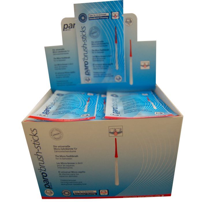 Щітки для міжзубних проміжків Paro Swiss brush-stick в індивідуальних пакетиках 60 шт. (7610458010624) зображення 4