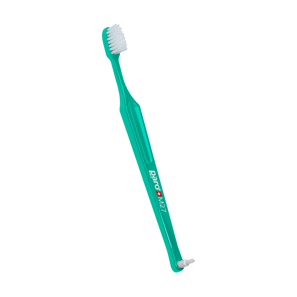 Дитяча зубна щітка Paro Swiss M27 середньої жорсткості, Зелена (7610458007440-green)