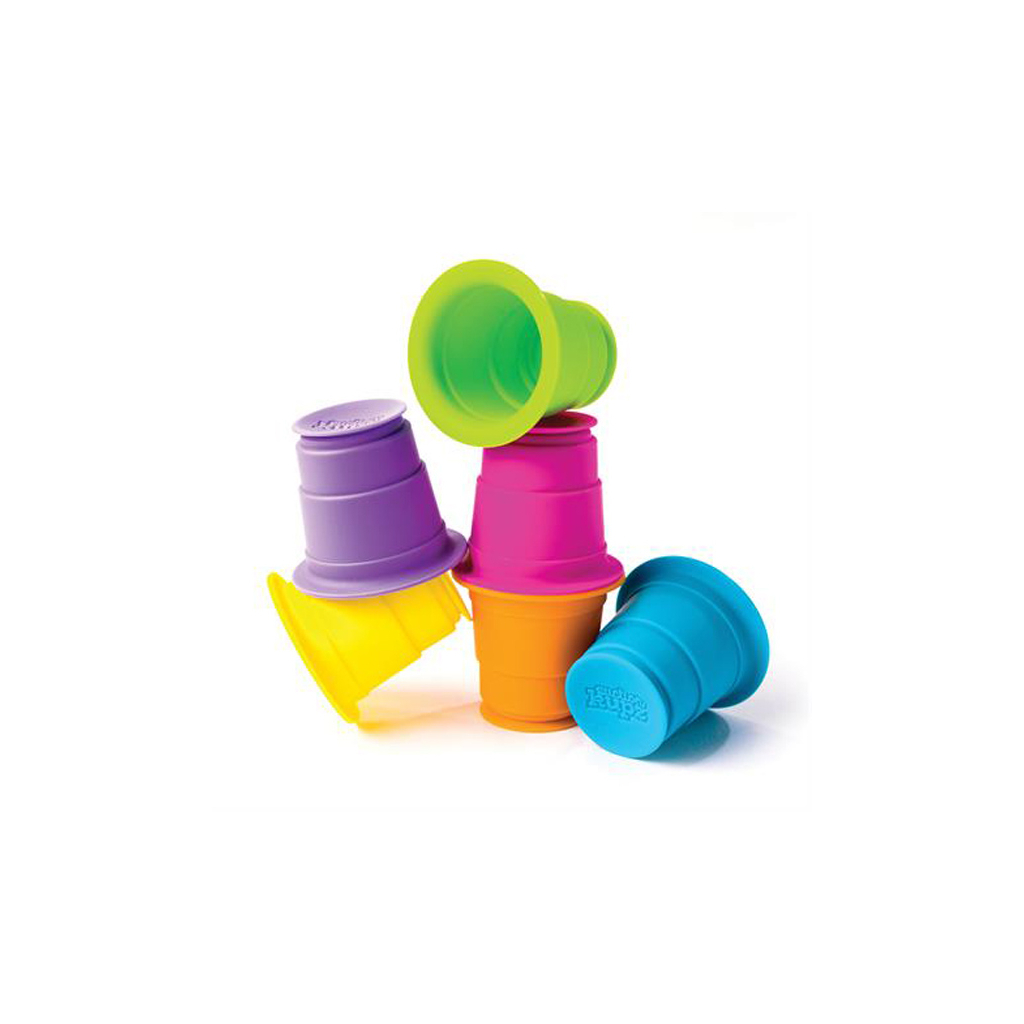 Развивающая игрушка Fat Brain Toys тактильная Мягкие чашки Suction Kupz 6 шт (F183ML) изображение 3