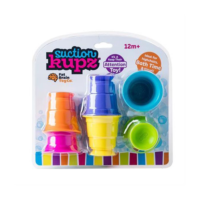 Развивающая игрушка Fat Brain Toys тактильная Мягкие чашки Suction Kupz 6 шт (F183ML) изображение 4