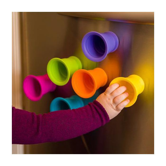 Развивающая игрушка Fat Brain Toys тактильная Мягкие чашки Suction Kupz 6 шт (F183ML) изображение 7