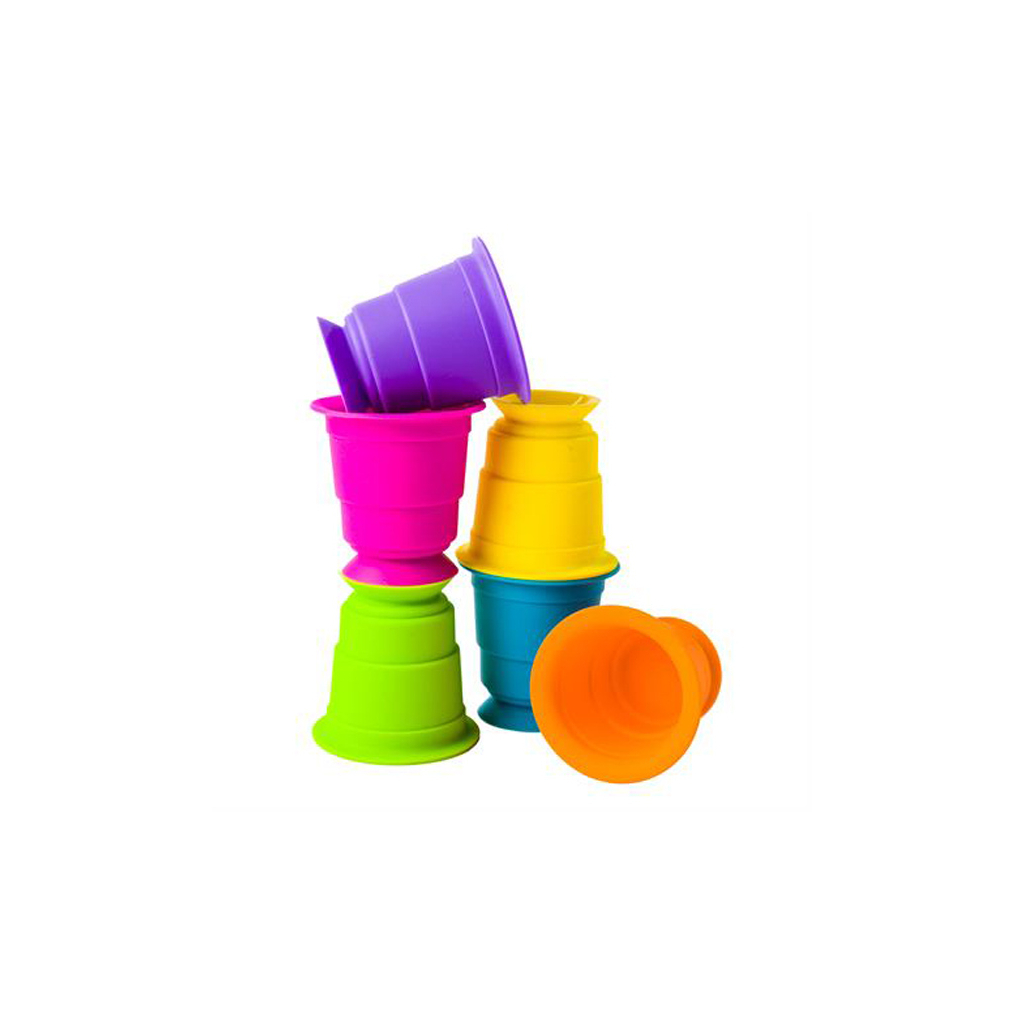 Развивающая игрушка Fat Brain Toys тактильная Мягкие чашки Suction Kupz 6 шт (F183ML)