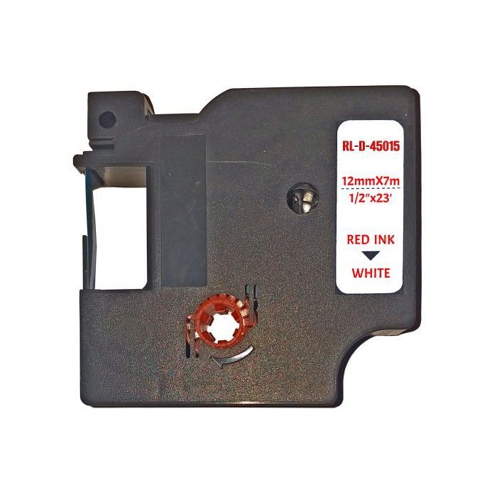 Лента для принтера этикеток UKRMARK RL-D-45015P-RE/WT, аналог DYMO S0720550, 12мм х 7м. (900296)