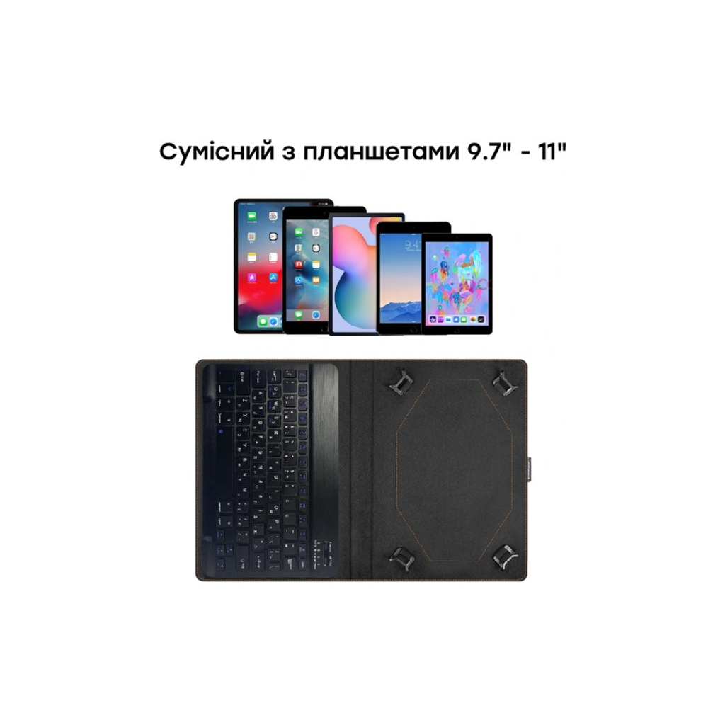 Чехол для планшета AirOn Premium Universal 10-11" BT Keyboard (4822352781060) изображение 4
