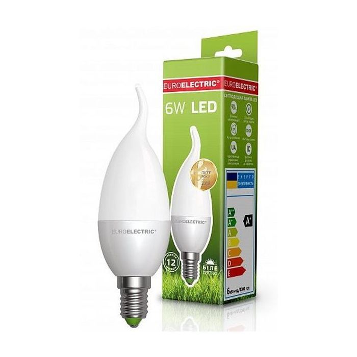 Лампочка EUROELECTRIC LED CW 6W E14 4000K 220V (LED-CW-06144(EE)) изображение 2