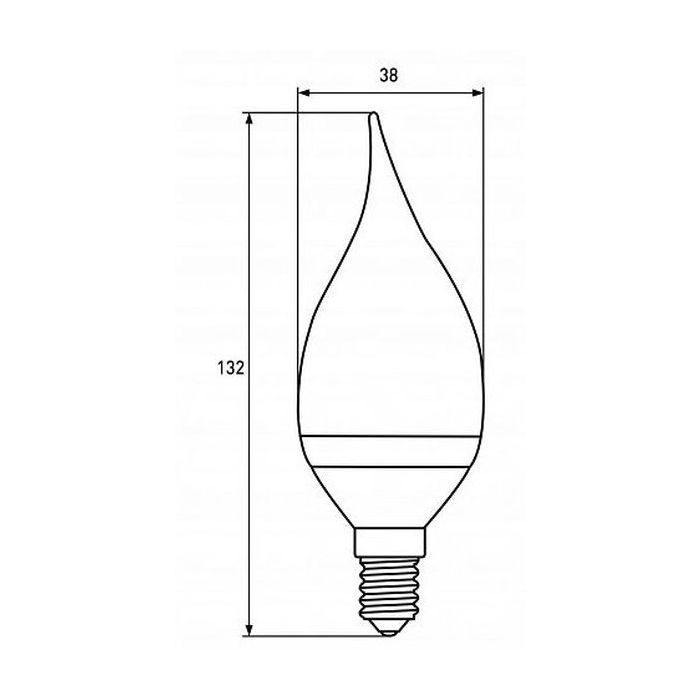 Лампочка EUROELECTRIC LED CW 6W E14 4000K 220V (LED-CW-06144(EE)) изображение 3