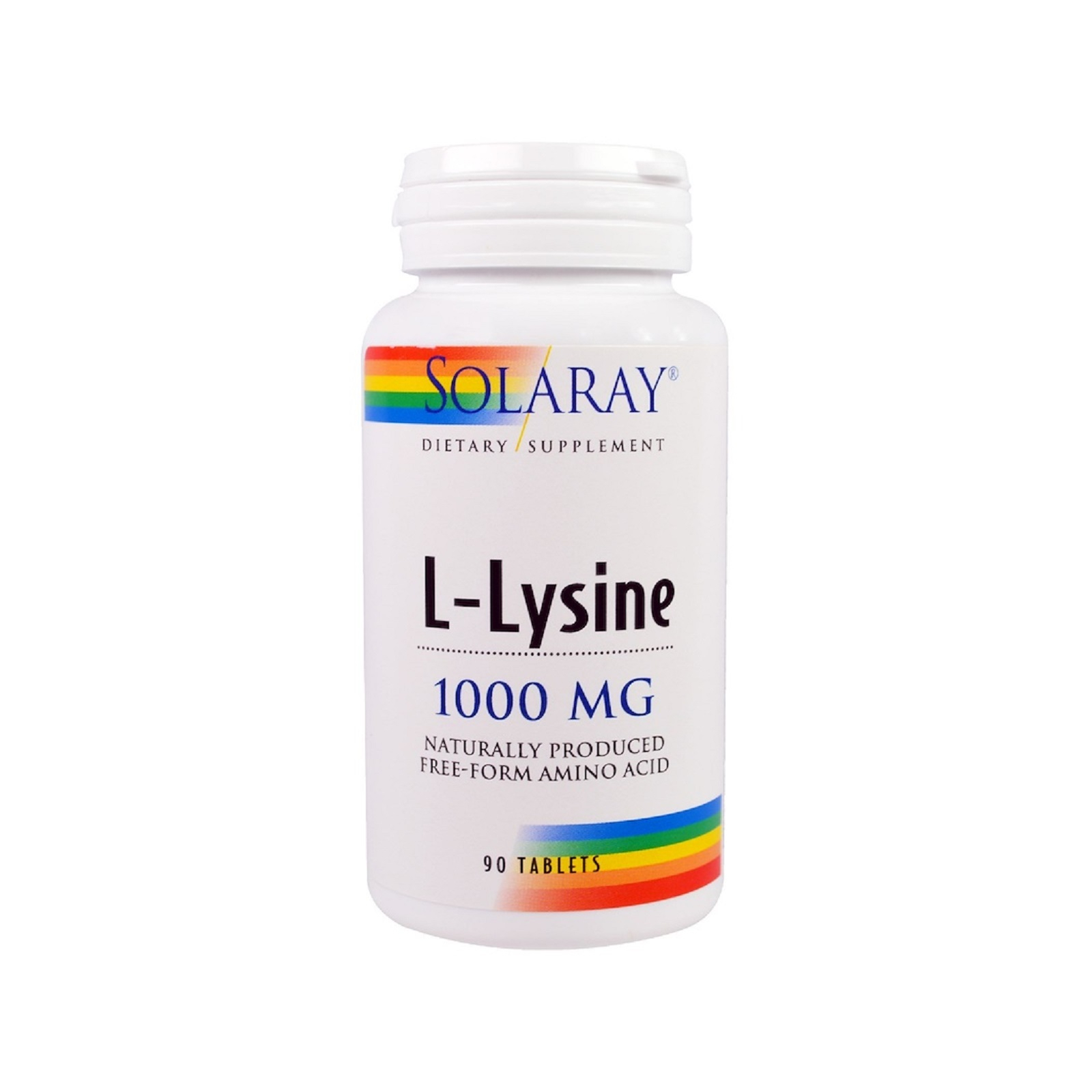 Аминокислота Solaray Лизин 1000 Мг, L-Lysine, 90 Таблеток (SOR04860)
