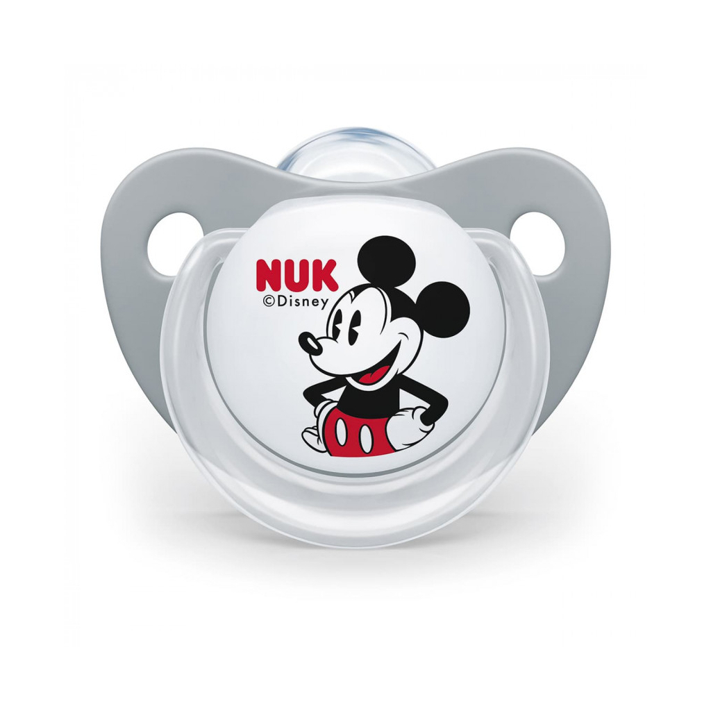 Пустышка Nuk Trendline Disney Mickey 6-18 мес. 2 шт.серый с белым (3953123) изображение 3