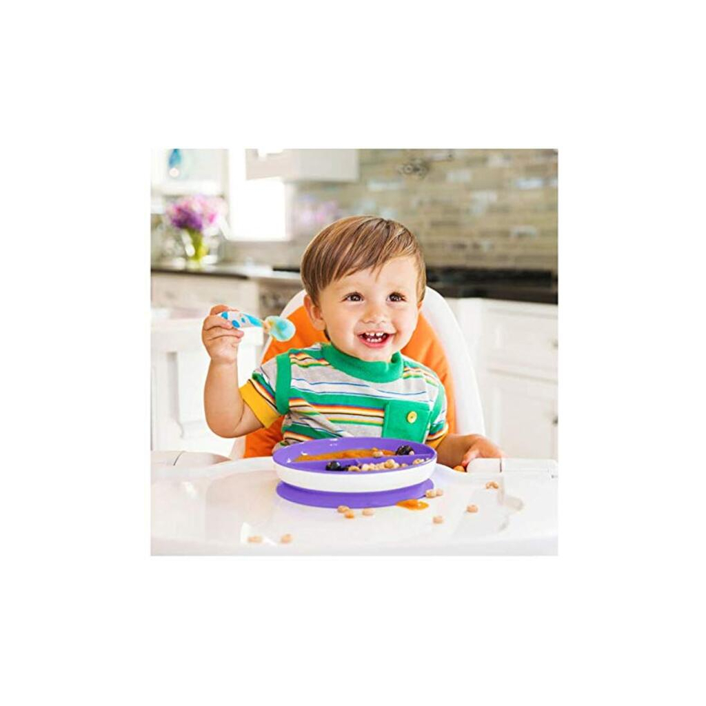 Набор детской посуды Munchkin тарелка секционная на присоске зеленая (27160.04) изображение 2