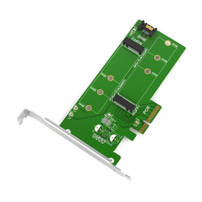 Контроллер Maiwo Multi-Size PCIex4 & SATA to M.2 (M-Key or B-key) KT015 SSD (45774)