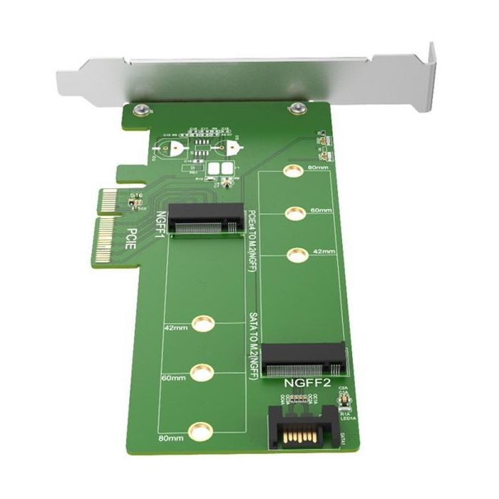 Контроллер Maiwo Multi-Size PCIex4 & SATA to M.2 (M-Key or B-key) KT015 SSD (45774) изображение 2