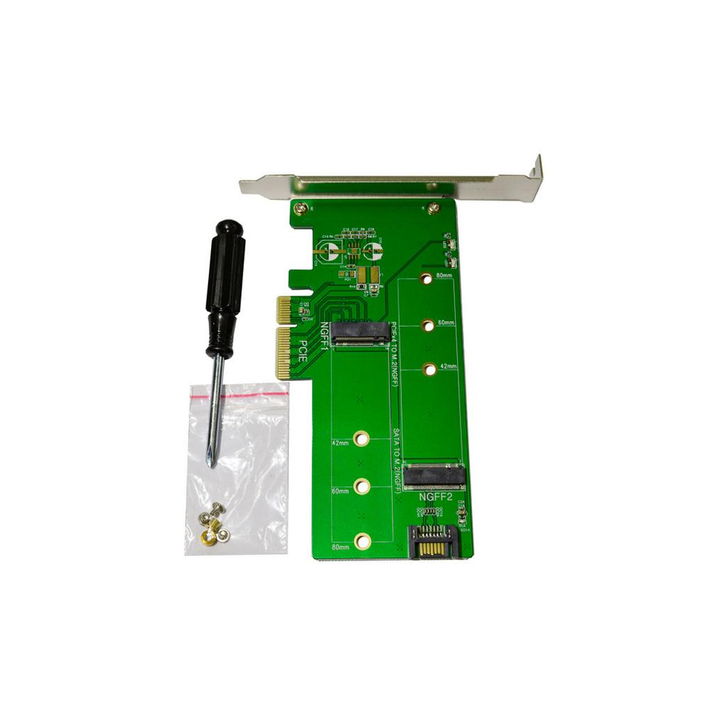 Контролер Maiwo Multi-Size PCIex4 & SATA to M.2 (M-Key or B-key) KT015 SSD (45774) зображення 3
