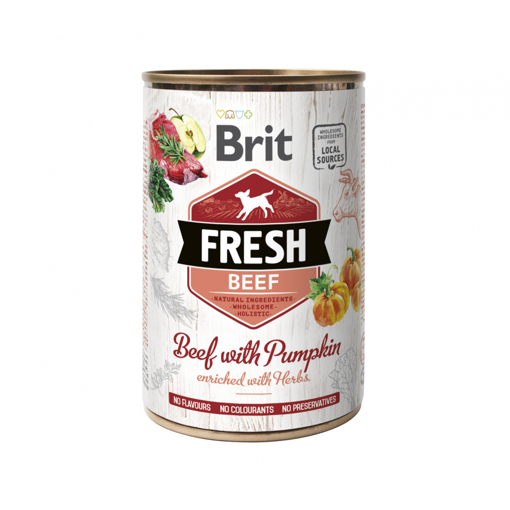 Консервы для собак Brit Fresh Beef/Pumpkin 400 г (с говядиной и тыквой) (8595602533886)