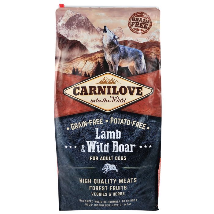Сухой корм для собак Carnilove Adult Lamb and Wild Boar 12 кг (8595602508921)