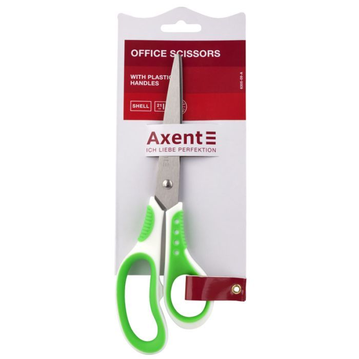 Ножницы Axent Shell, 21 см, бело-салатовые (6305-09-A) изображение 2